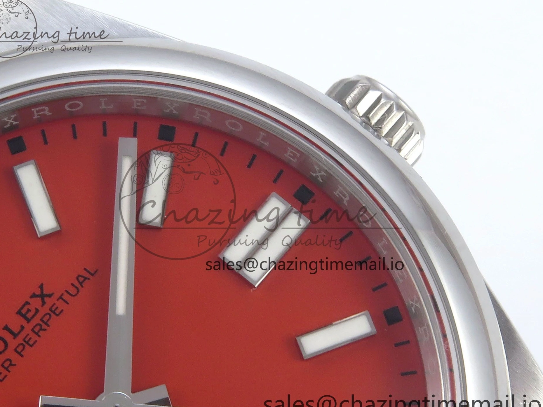 0204 Sustainable Oyster Perpetual 124300 41mm EWEF Best Edition 904L Steel Red Dial A 768